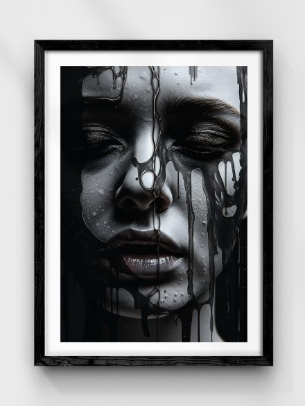 Paint Black Face Poster