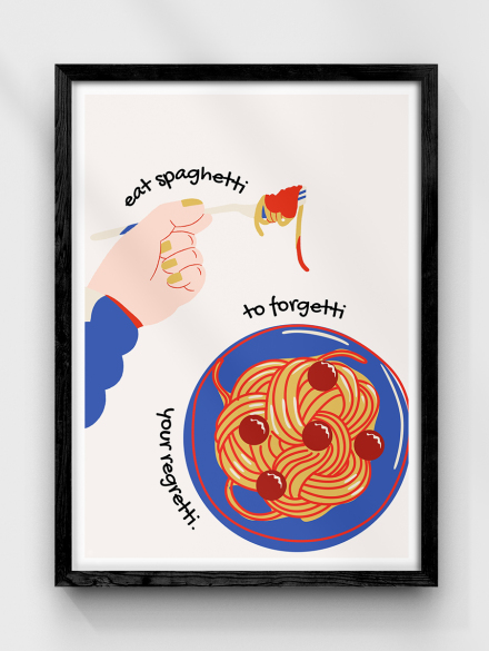 Eat Spaghetti Poster