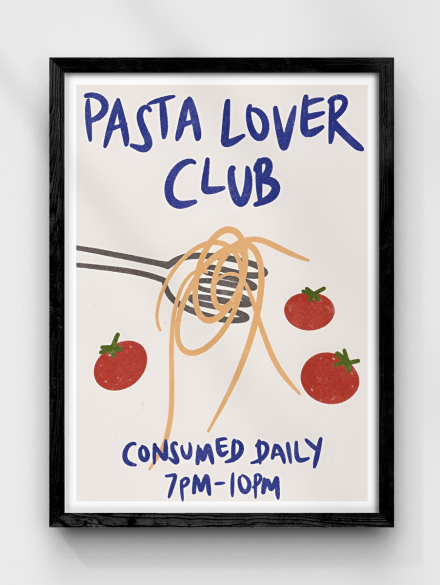 Pasta Lover Club Poster