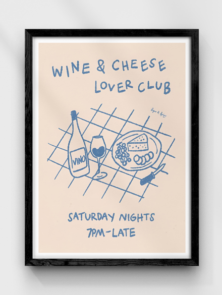 Wine and Cheese Poster